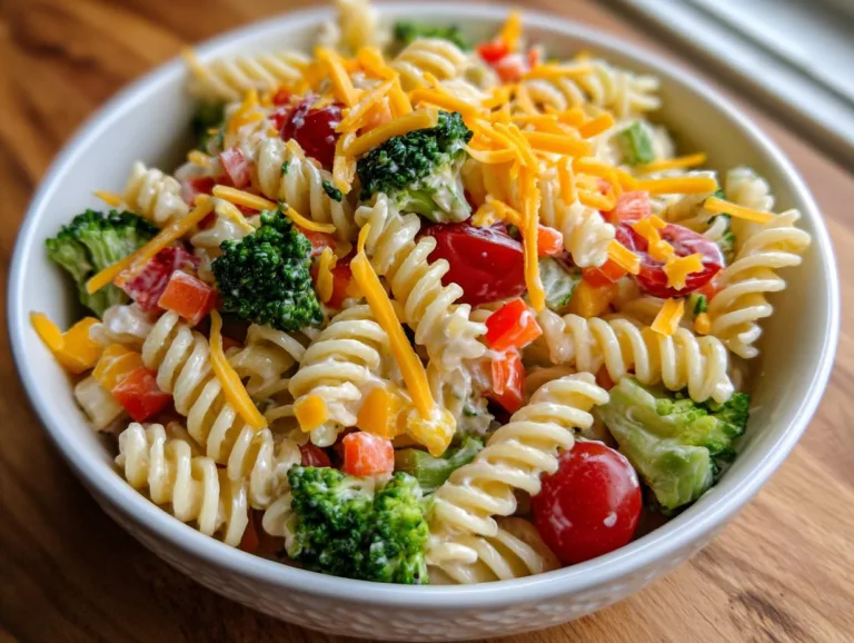 Veggie Cottage Cheese Pasta Salad