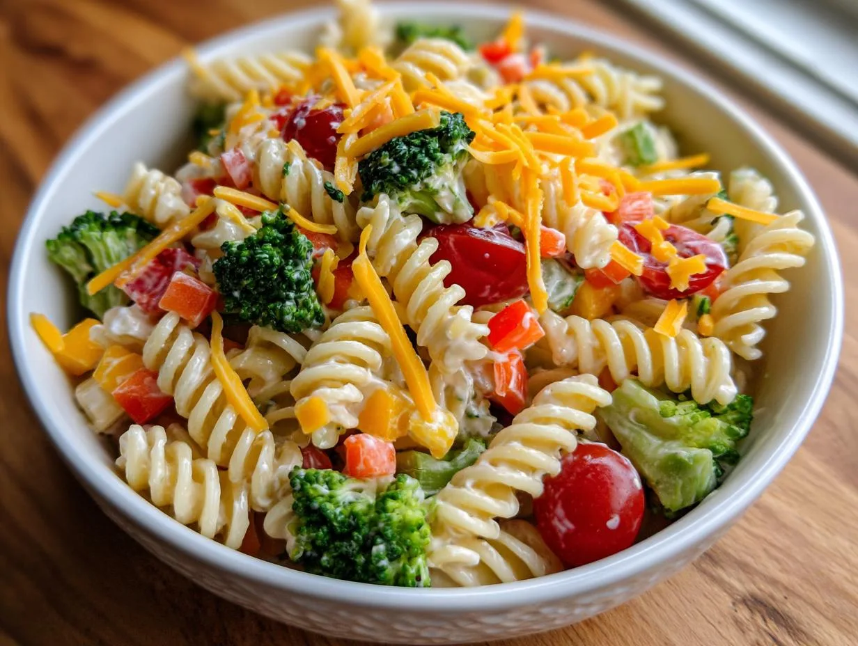 Veggie Cottage Cheese Pasta Salad – Creamy & Delicious