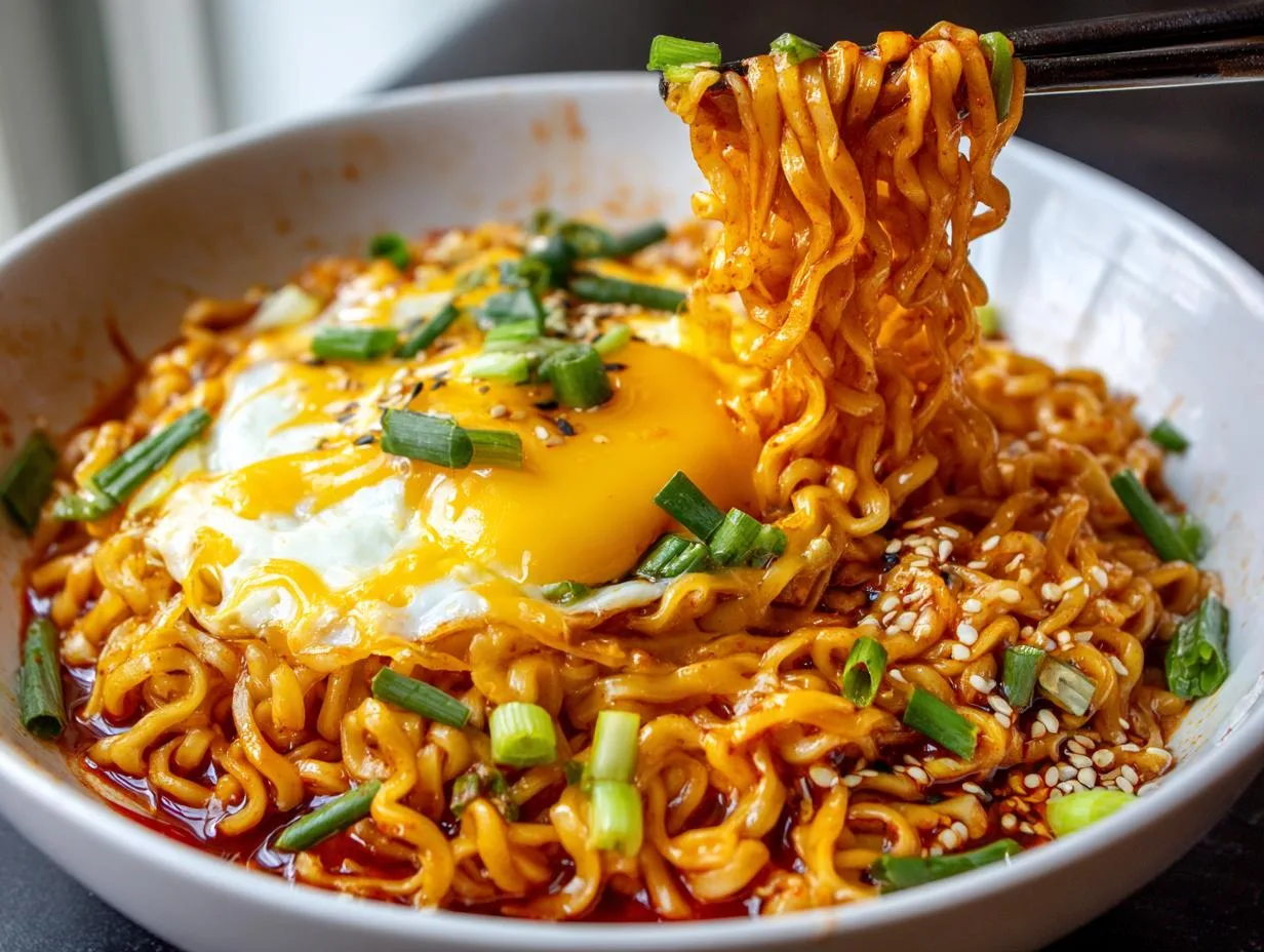 Viral Creamy Buldak Ramen Hack – Mouthwatering Magic