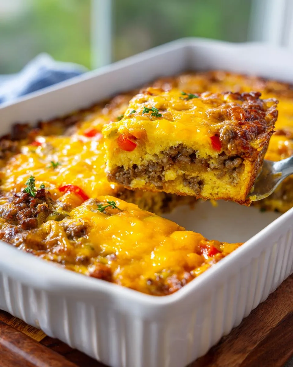 bisquick breakfast casserole - detail 1