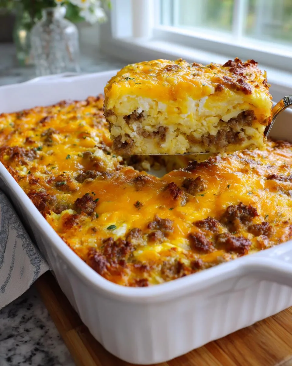 breakfast hashbrown casserole - detail 3