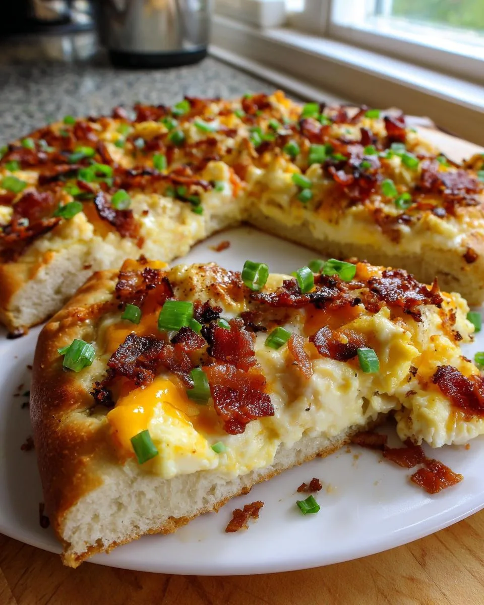 breakfast pizza - detail 1