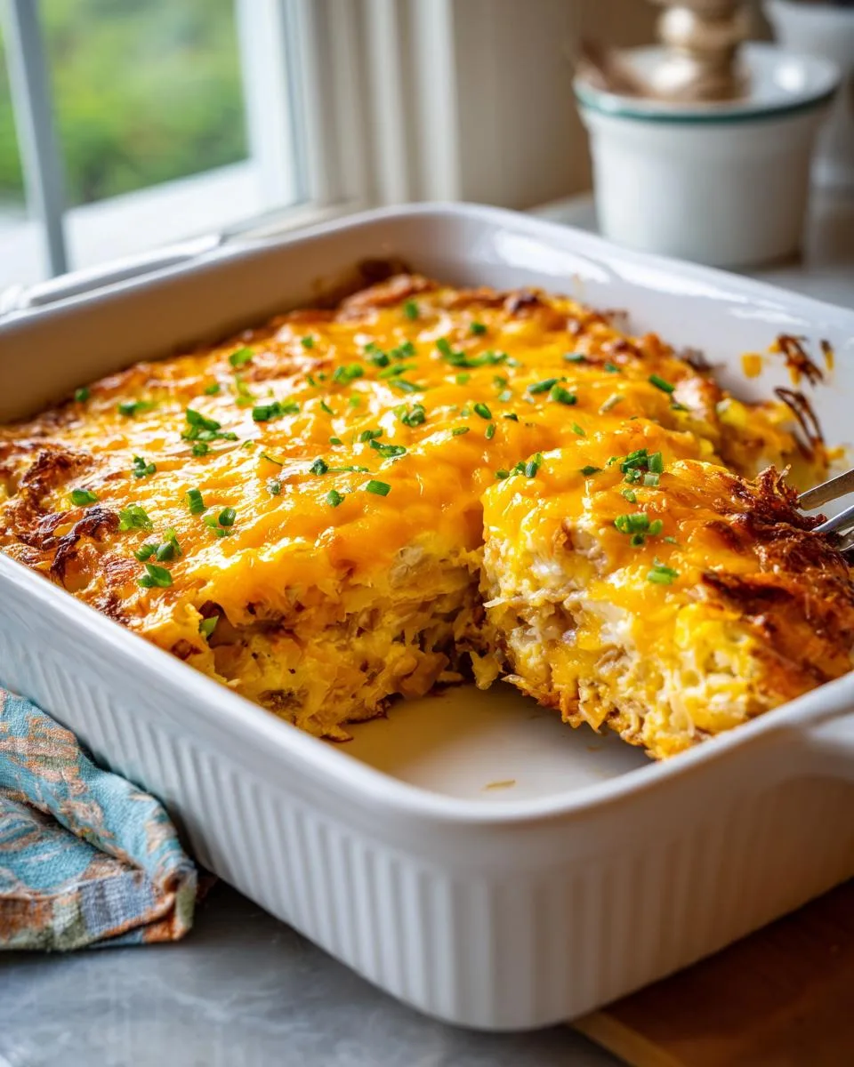 cheesy egg hashbrown brunch casserole - detail 3