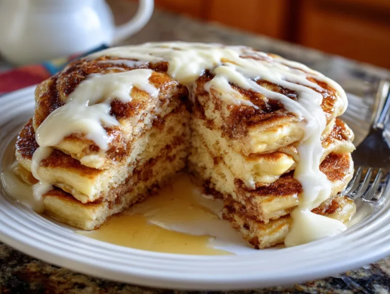 cinnamon roll pancakes