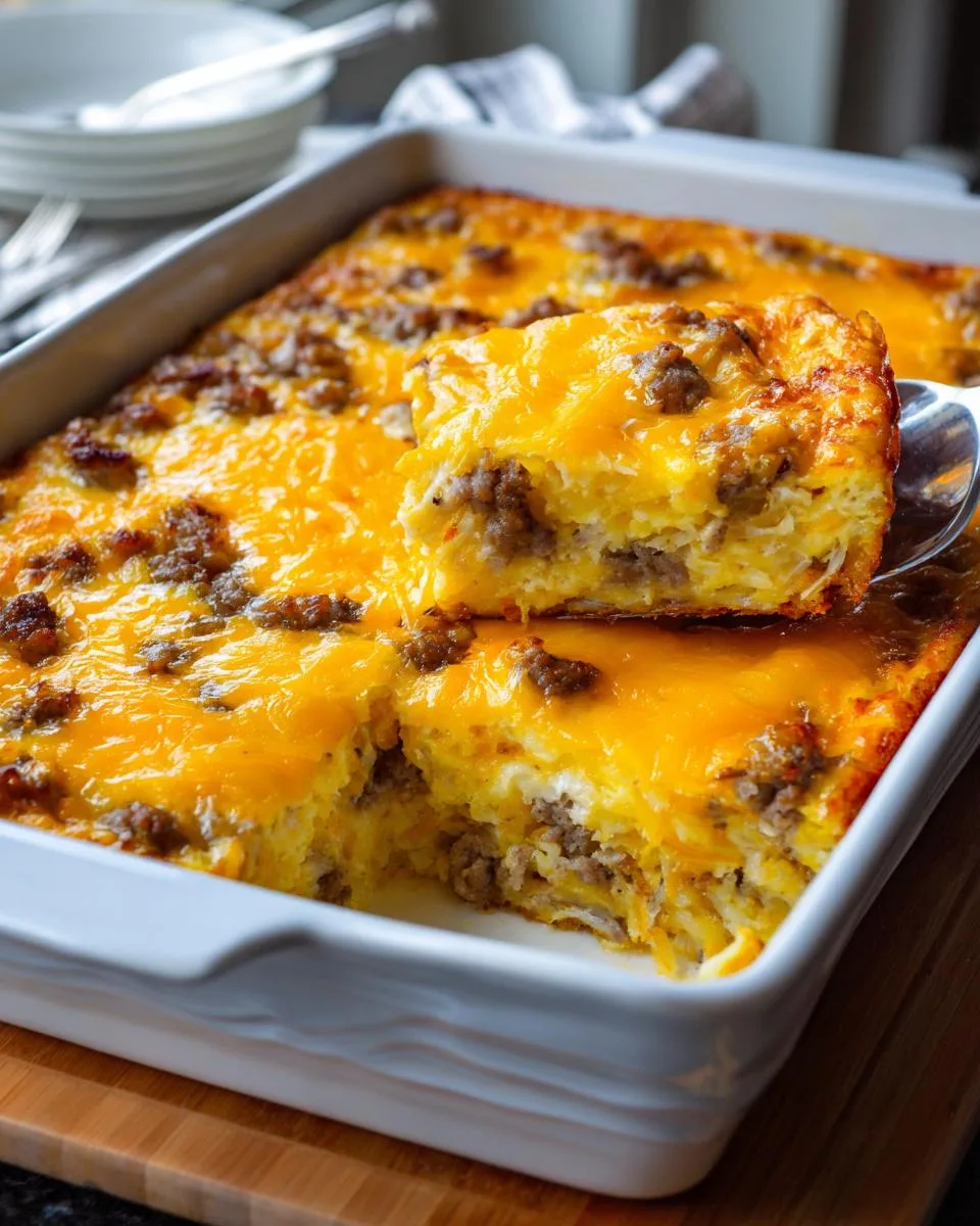 classic breakfast hashbrown casserole - detail 3