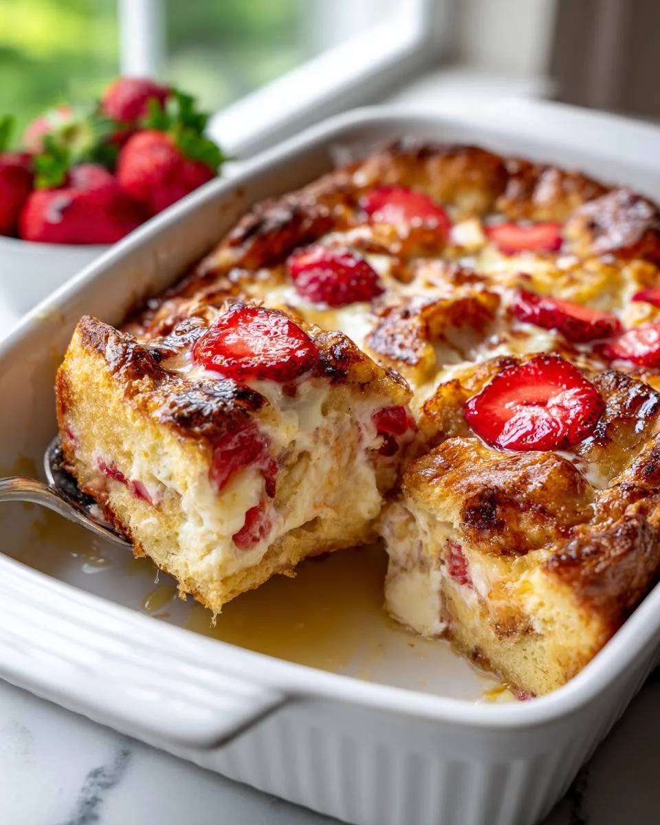 cream cheese french toast bake - detail 1