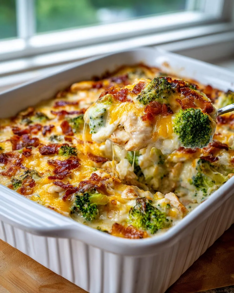 creamy low carb chicken casserole - detail 1