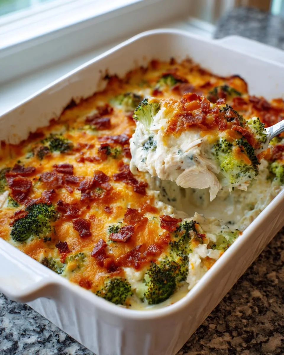 creamy low carb chicken casserole - detail 2