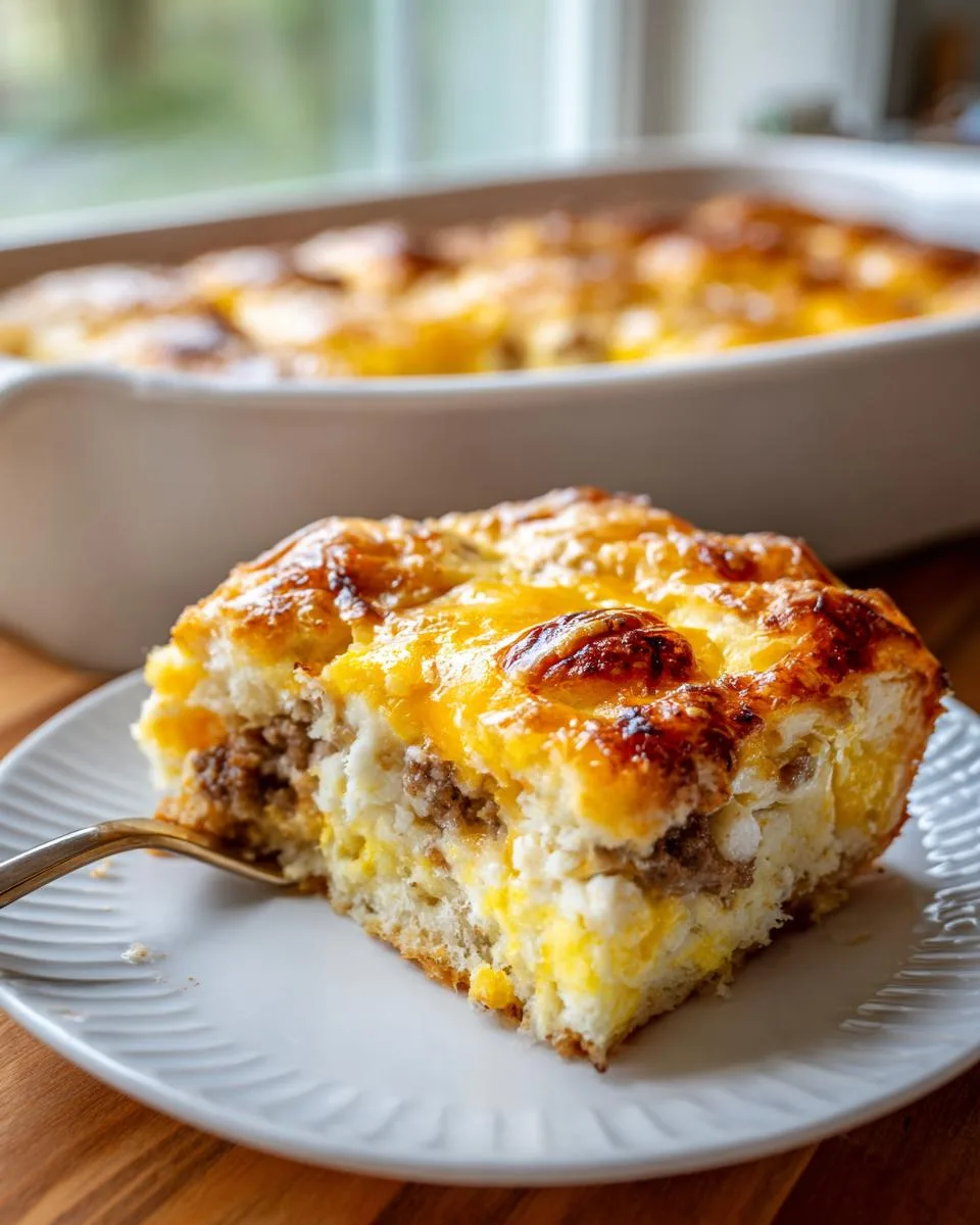 crescent roll breakfast casserole - detail 3