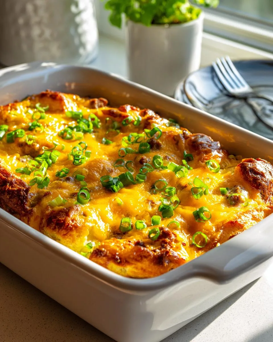 croissant breakfast casserole - detail 1