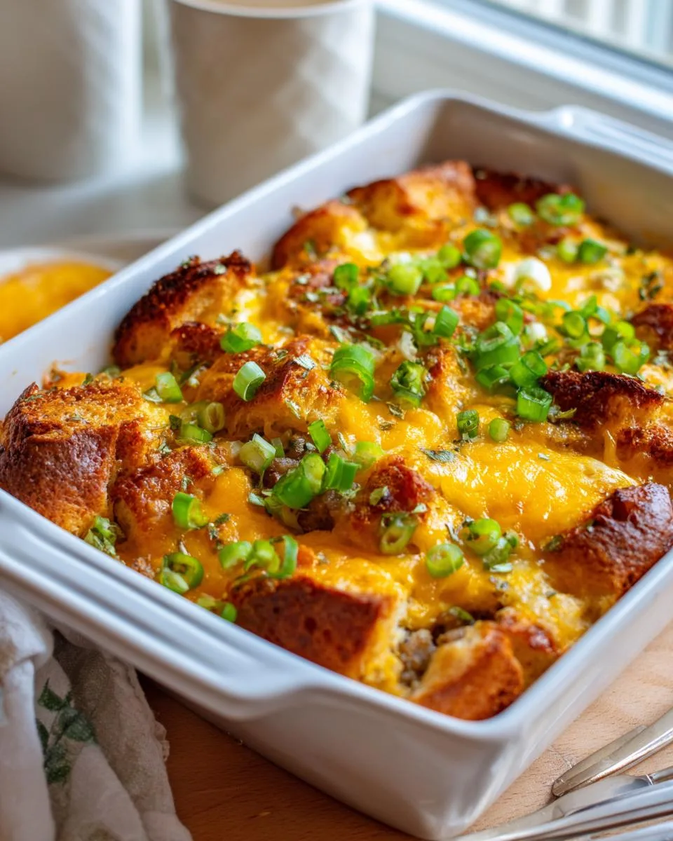 croissant breakfast casserole - detail 2