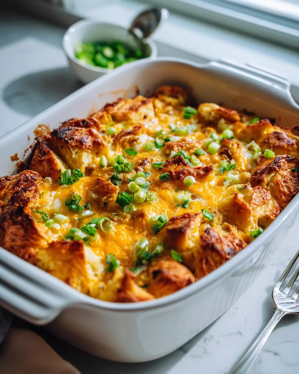 croissant breakfast casserole - detail 3