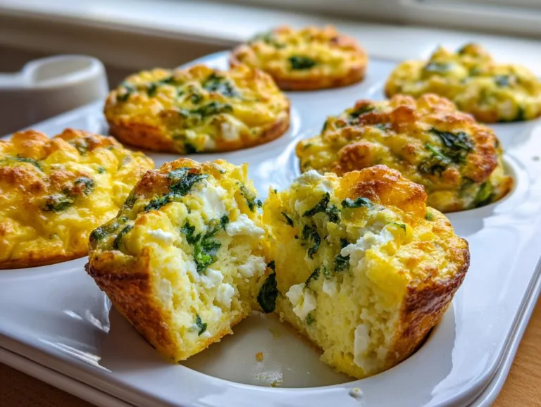 eggs spinach feta muffins
