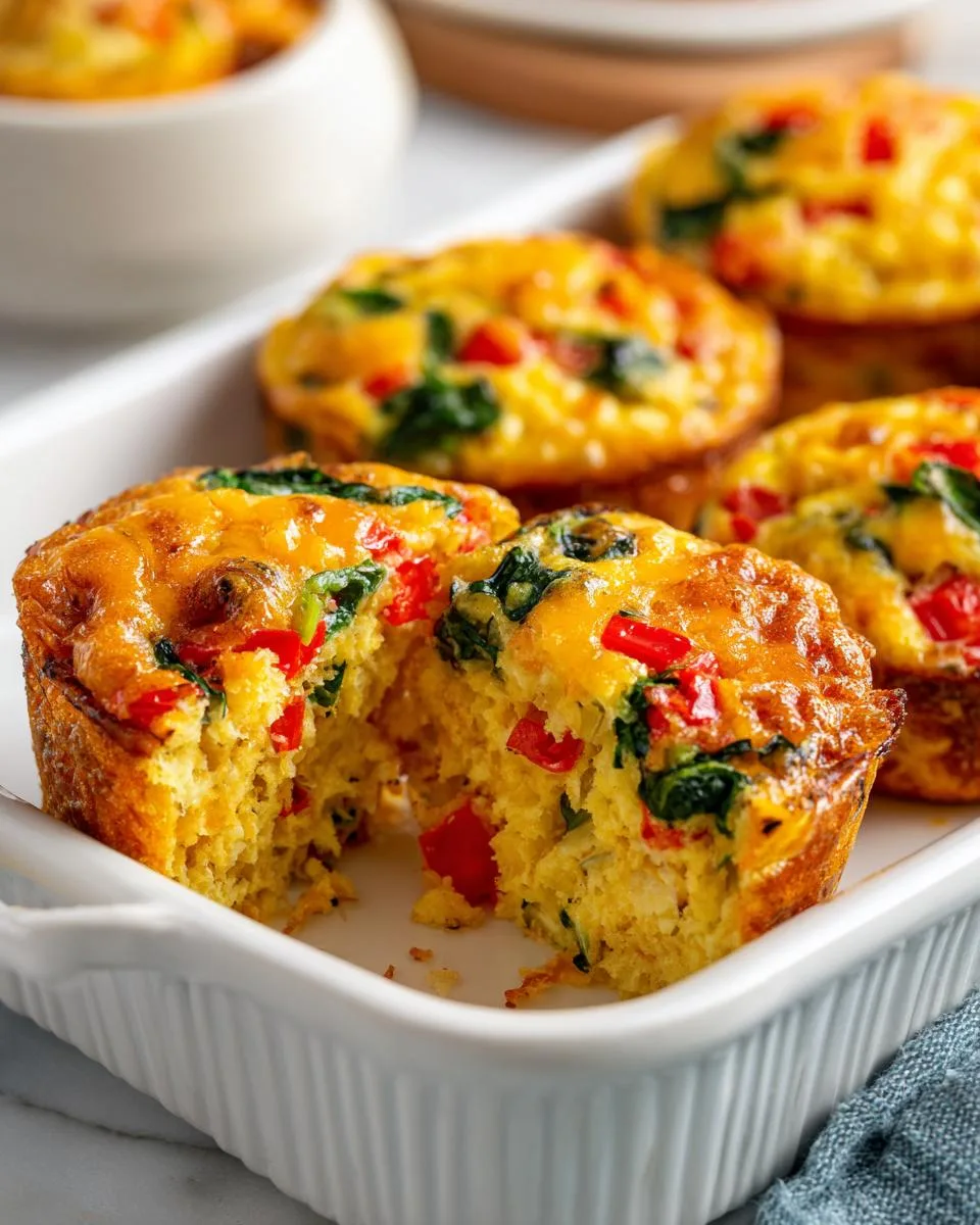 healthy breakfast egg muffins - detail 1