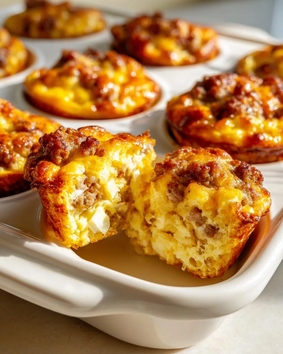 high-protein pancake sausage mini muffins - detail 1