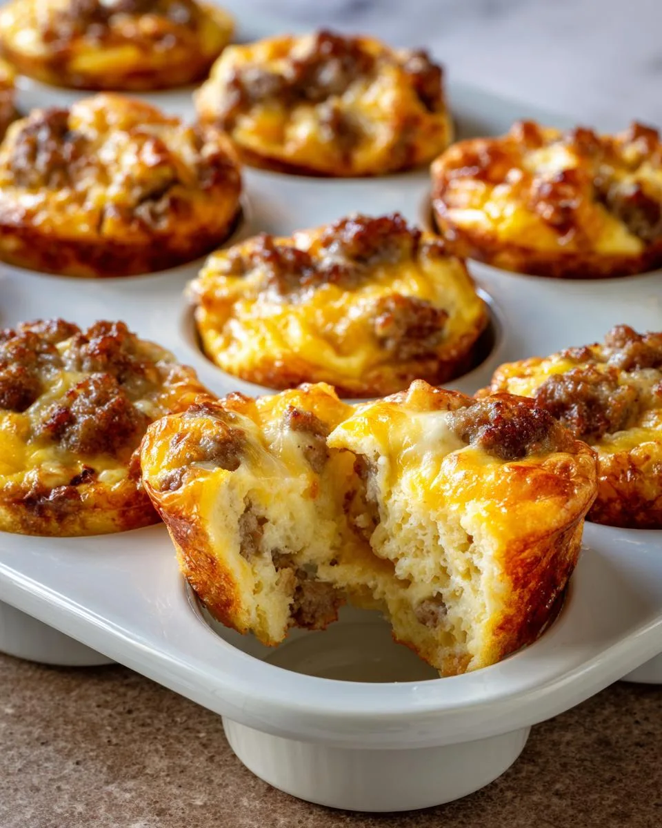 high-protein pancake sausage mini muffins - detail 3