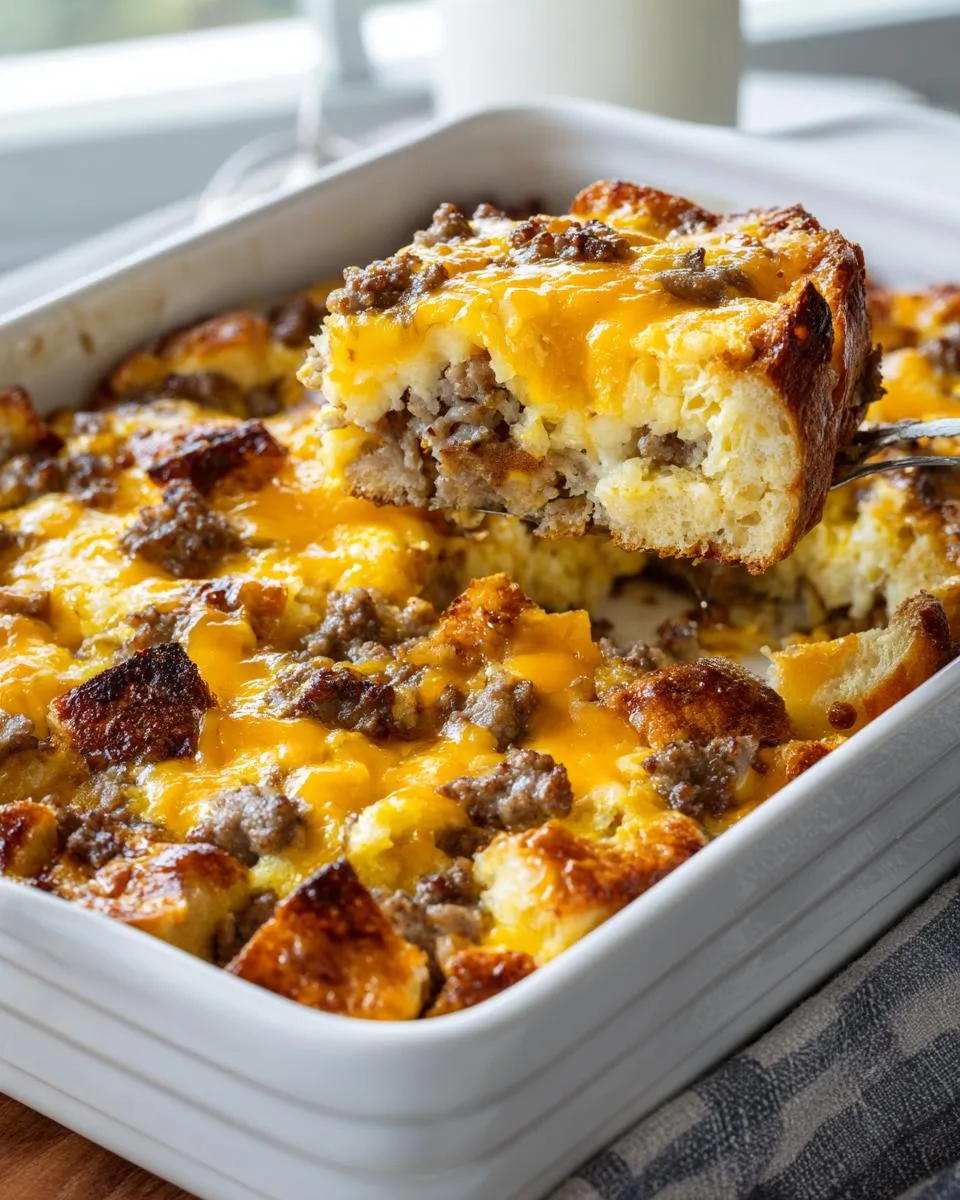 sausage breakfast casserole - detail 1