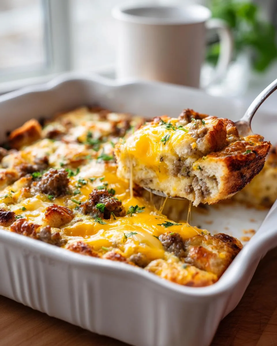 sausage breakfast casserole - detail 2
