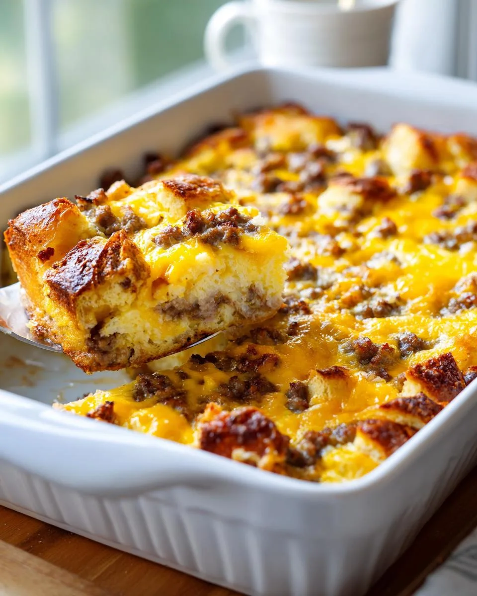sausage breakfast casserole - detail 3