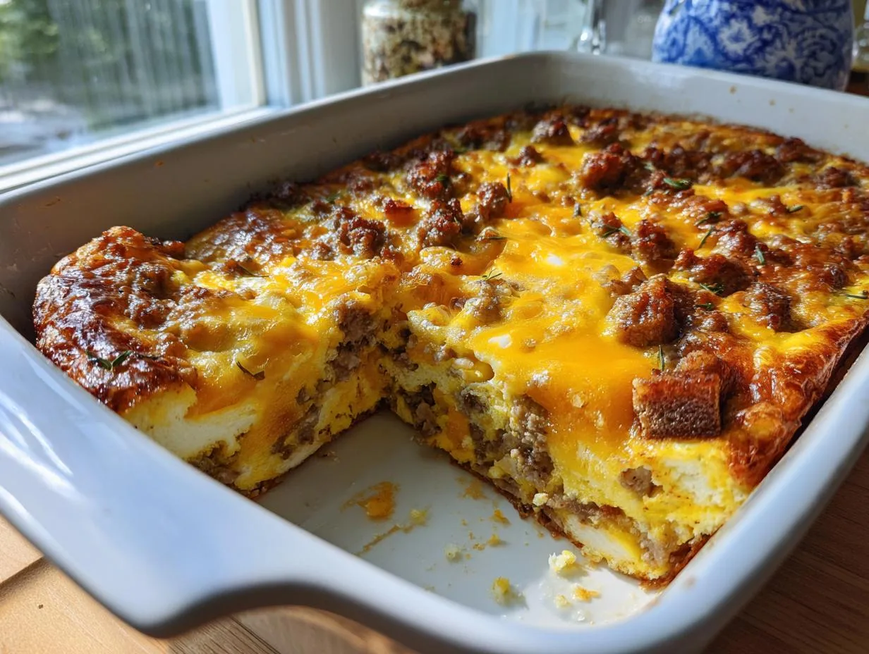 Hearty Sausage Breakfast Casserole Feeds 8 Hungry Guests