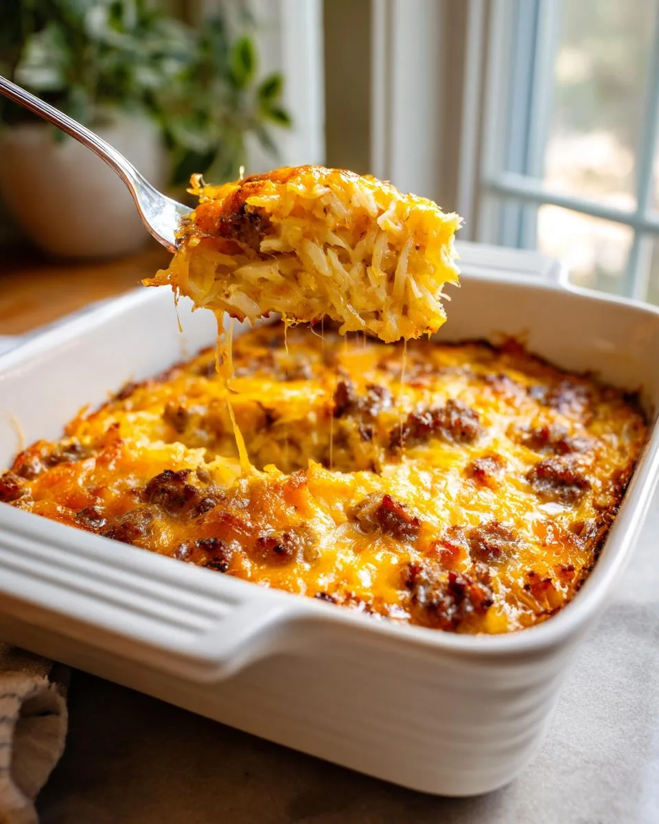 sausage hashbrown casserole - detail 3