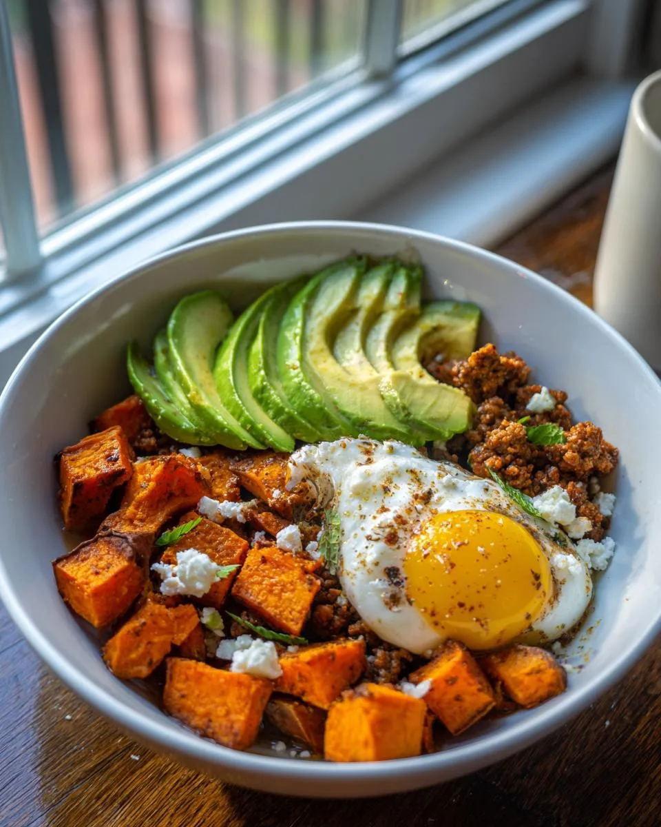 sweet potato breakfast bowl - detail 1