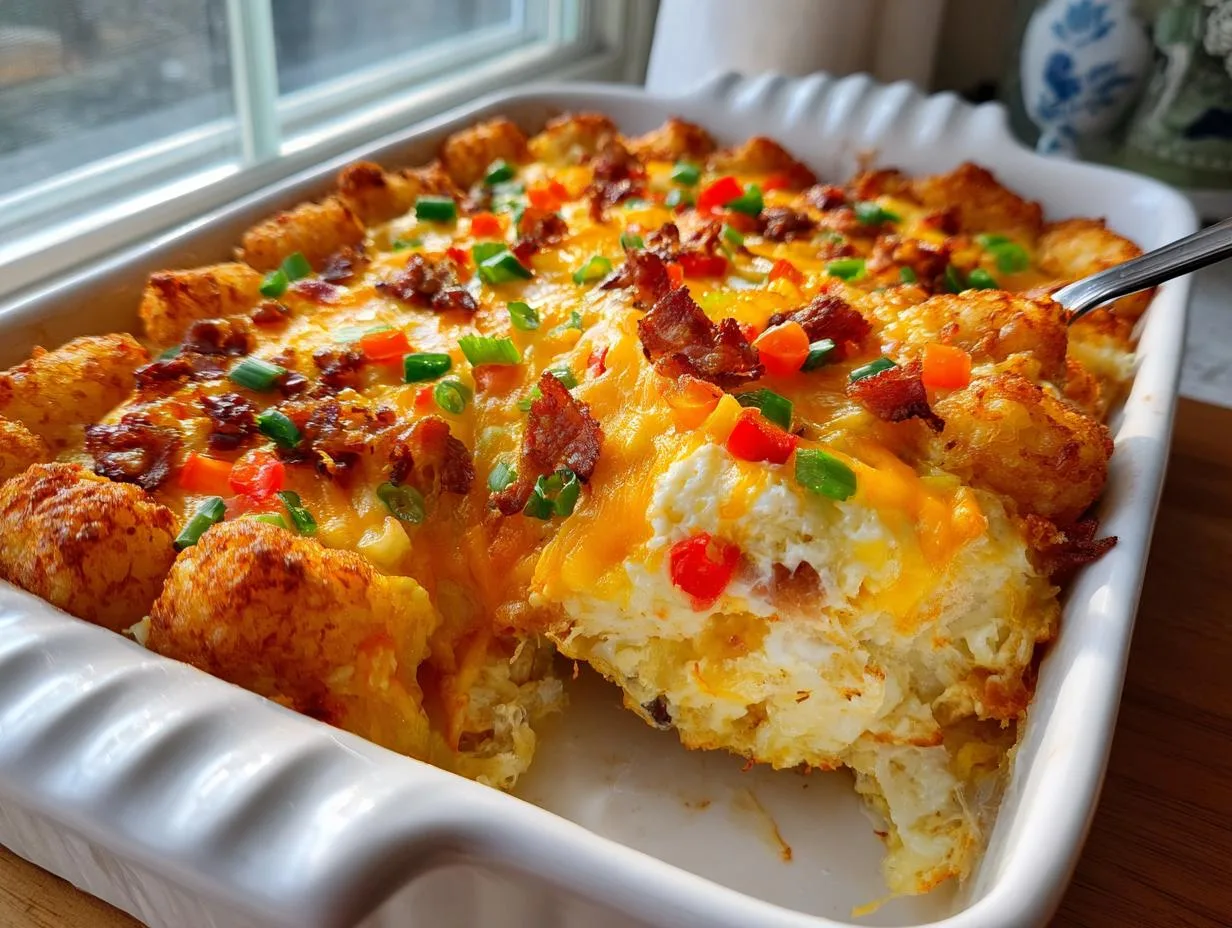 Irresistible Tater Tot Crack Breakfast Casserole