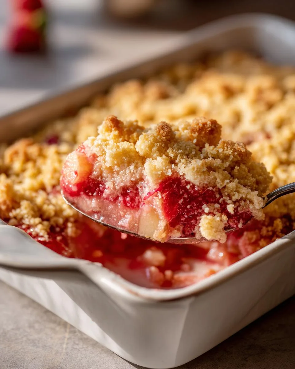 5 Ingredient Rhubarb Dump Cake - detail 2