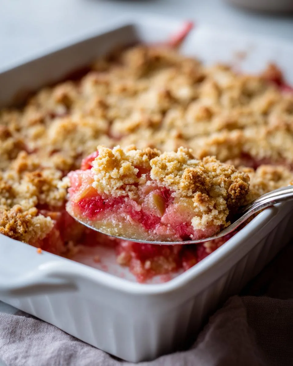 5 Ingredient Rhubarb Dump Cake - detail 3