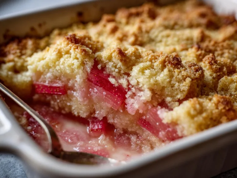 5 Ingredient Rhubarb Dump Cake