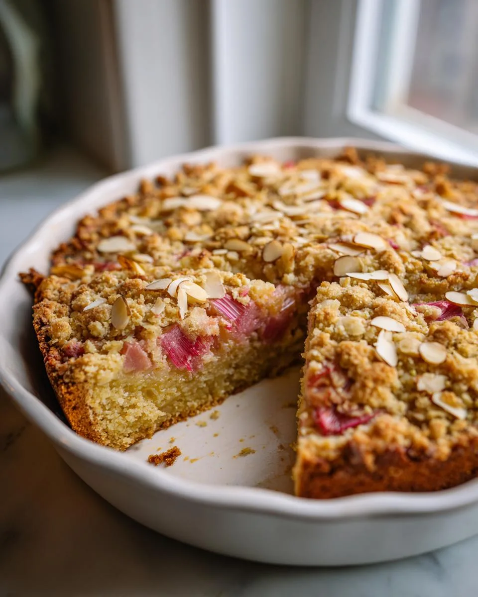Almond Rhubarb Coffee Cake Recipe - detail 2