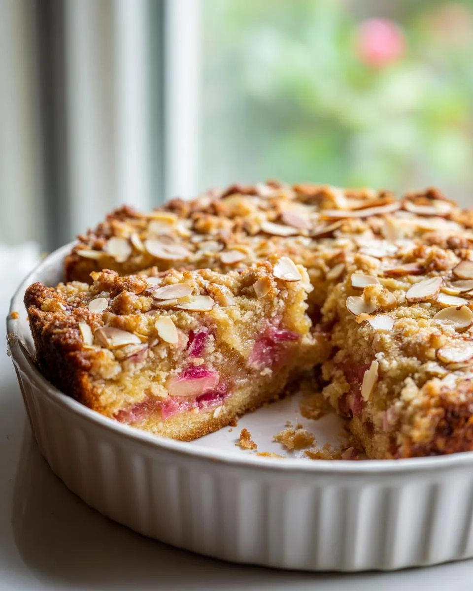 Almond Rhubarb Coffee Cake Recipe - detail 3