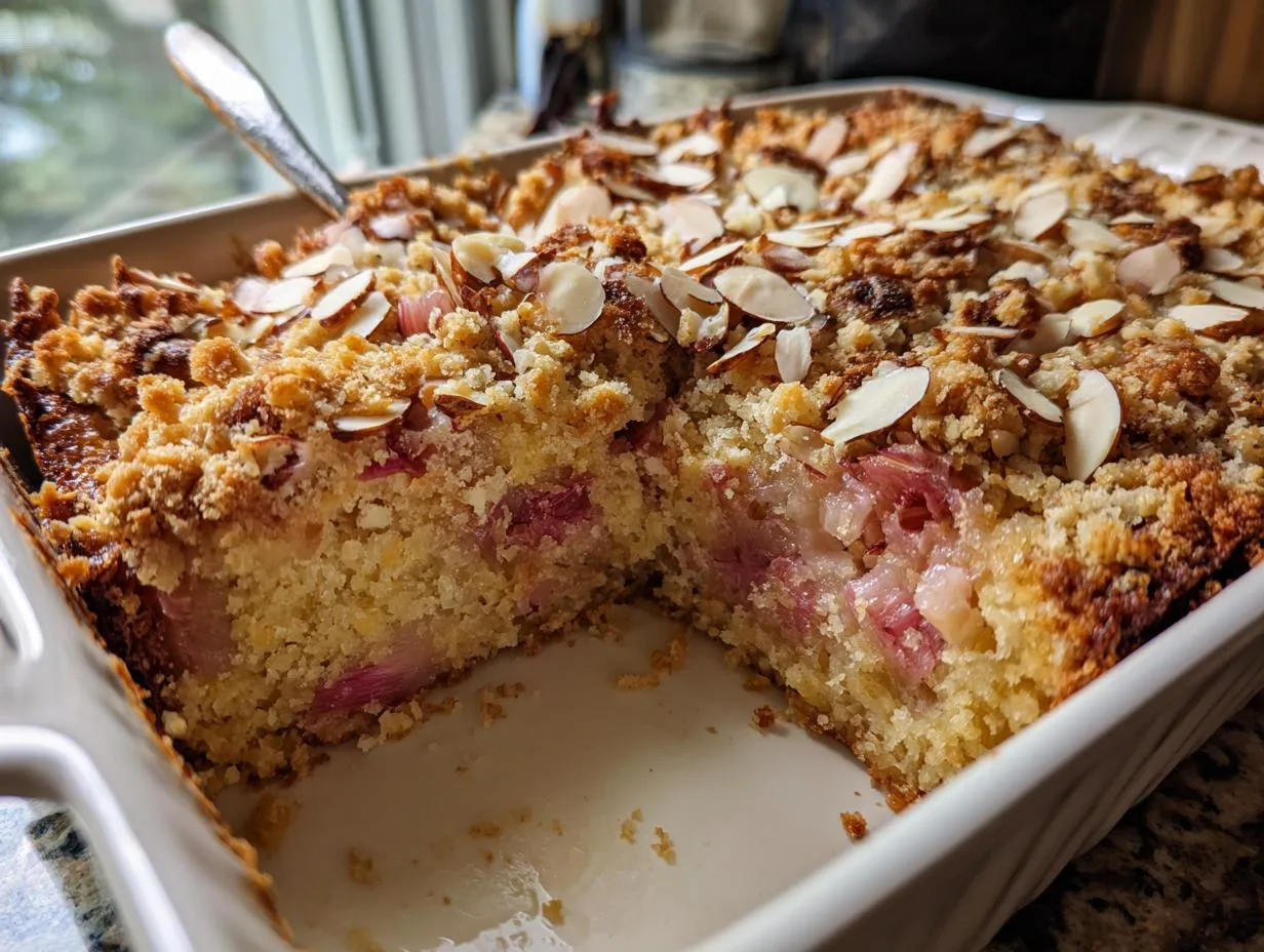 Almond Rhubarb Coffee Cake Recipe for Sweet Comfort