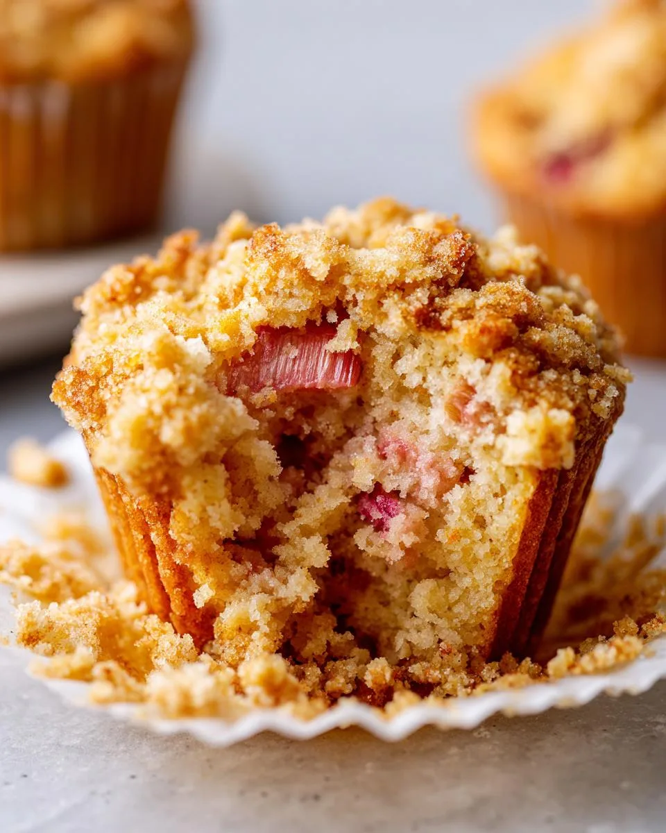 Bakery Style Rhubarb Muffins Recipe - detail 1