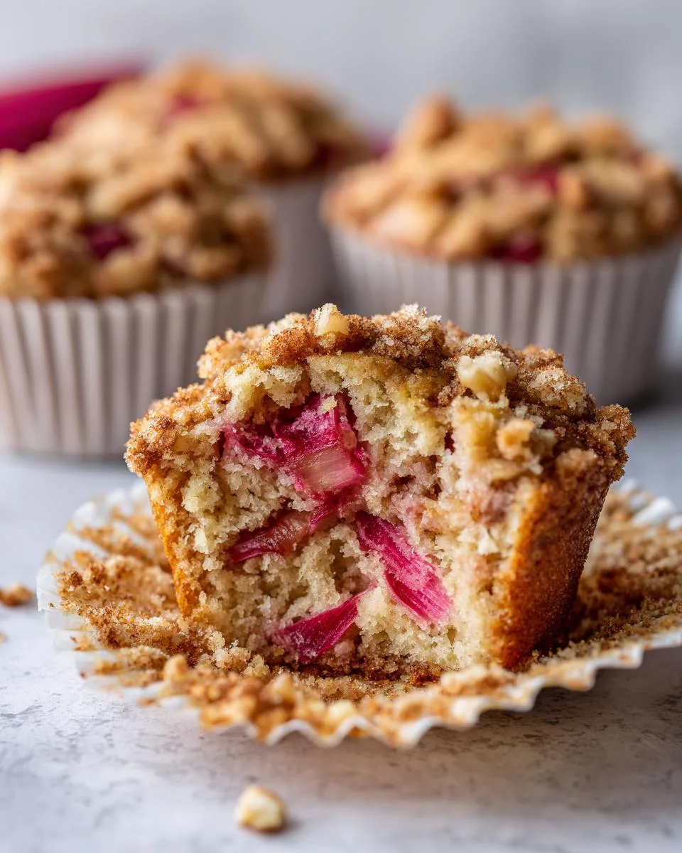 Bakery Style Rhubarb Muffins Recipe - detail 2