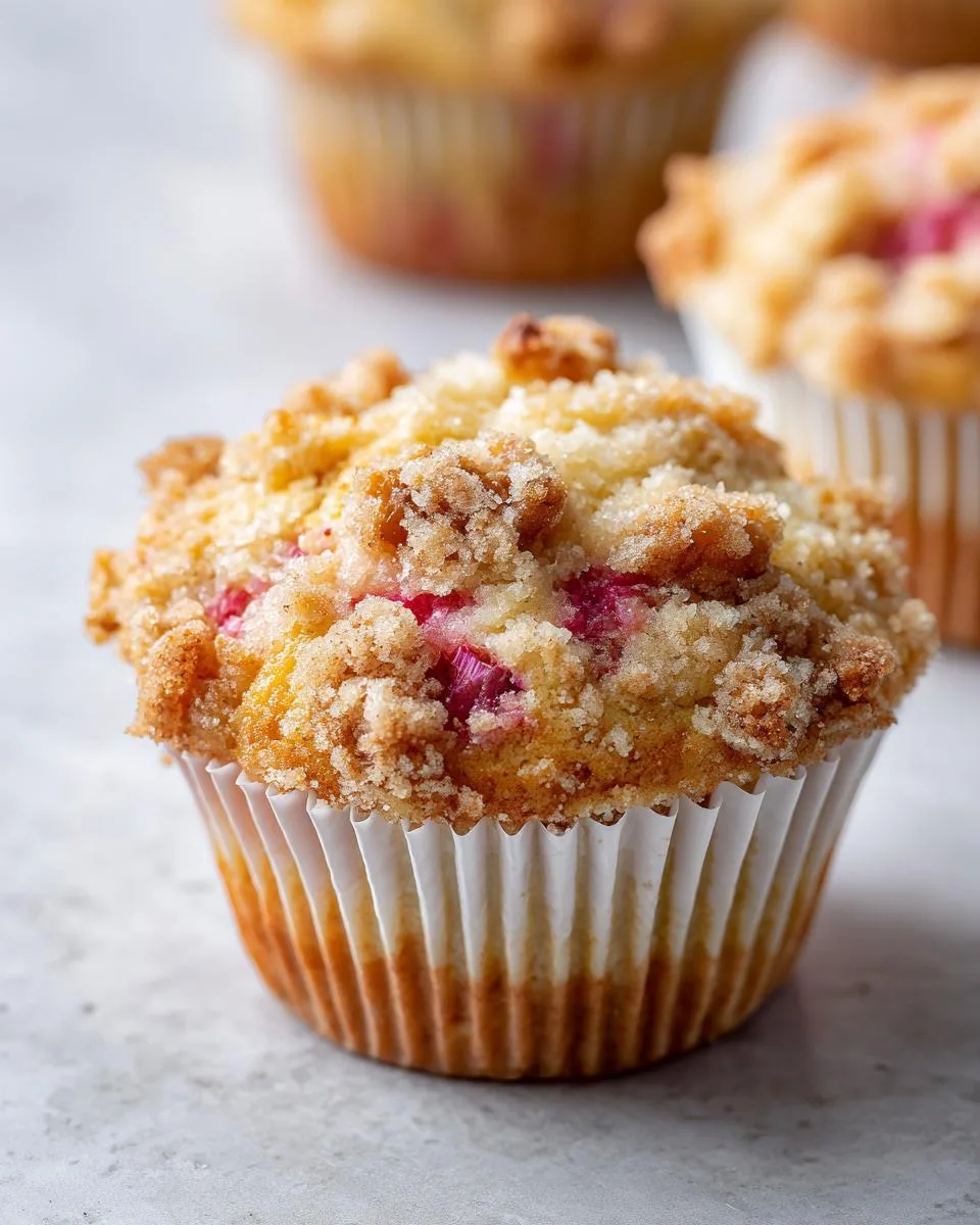 Bakery Style Rhubarb Muffins Recipe - detail 3