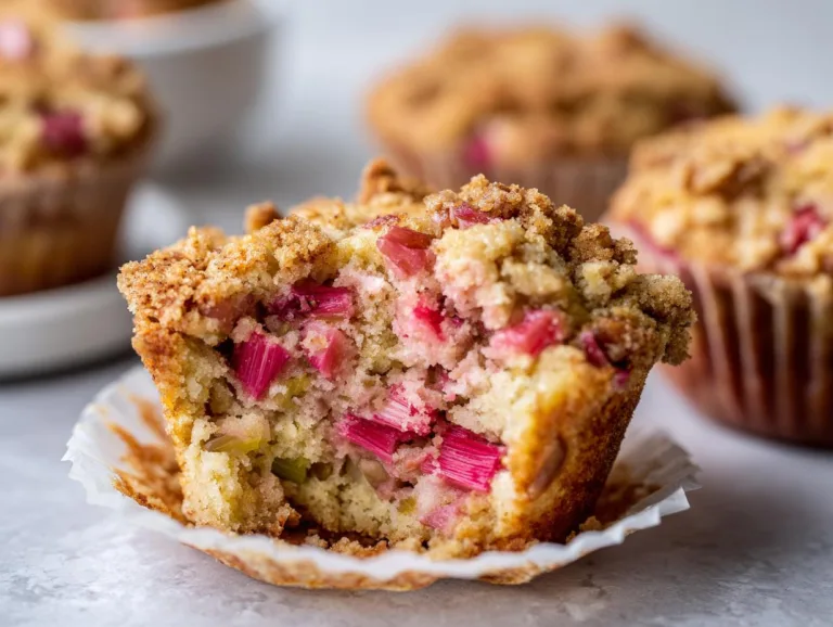 Bakery Style Rhubarb Muffins Recipe
