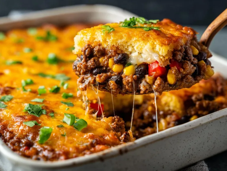 Beef Cornbread Casserole