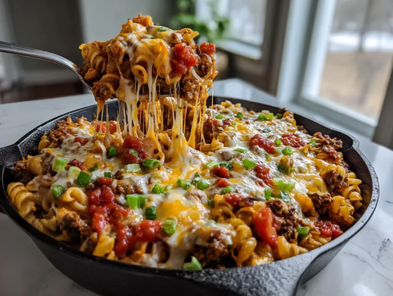 Beef Taco Pasta Skillet