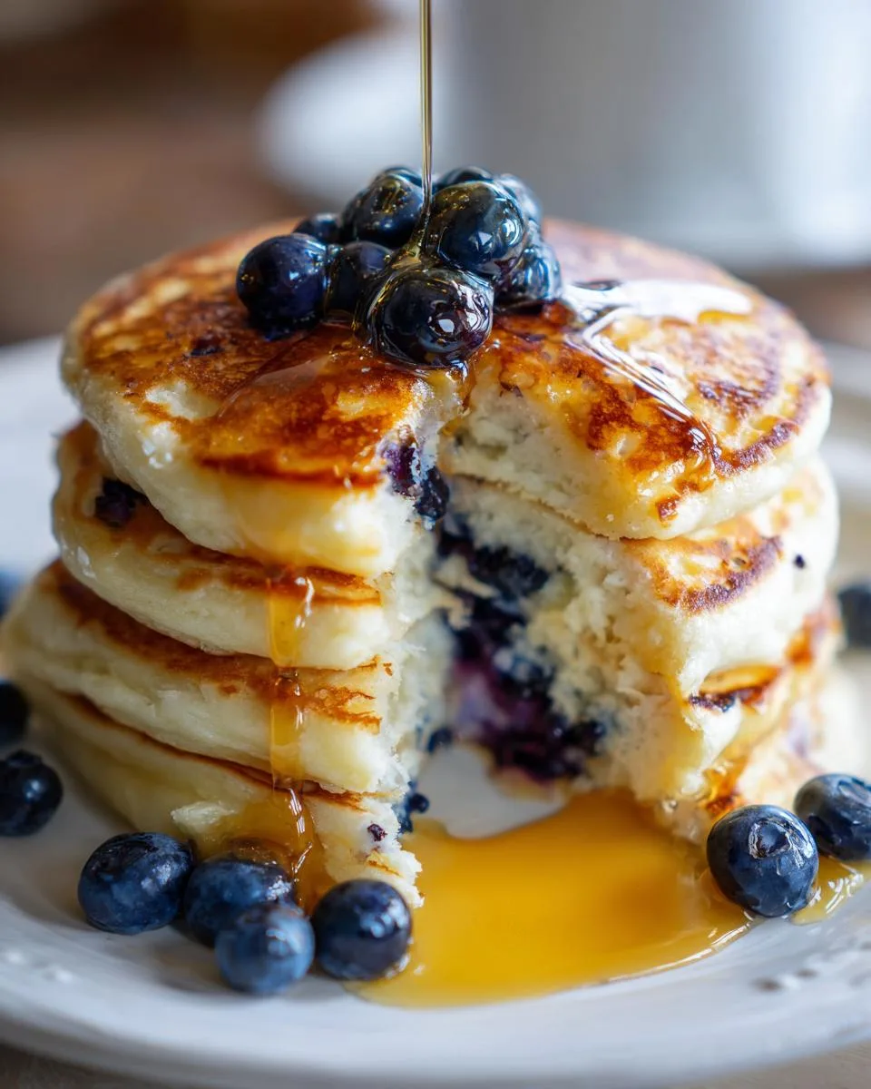 Blueberry Greek Yogurt Pancakes - detail 3