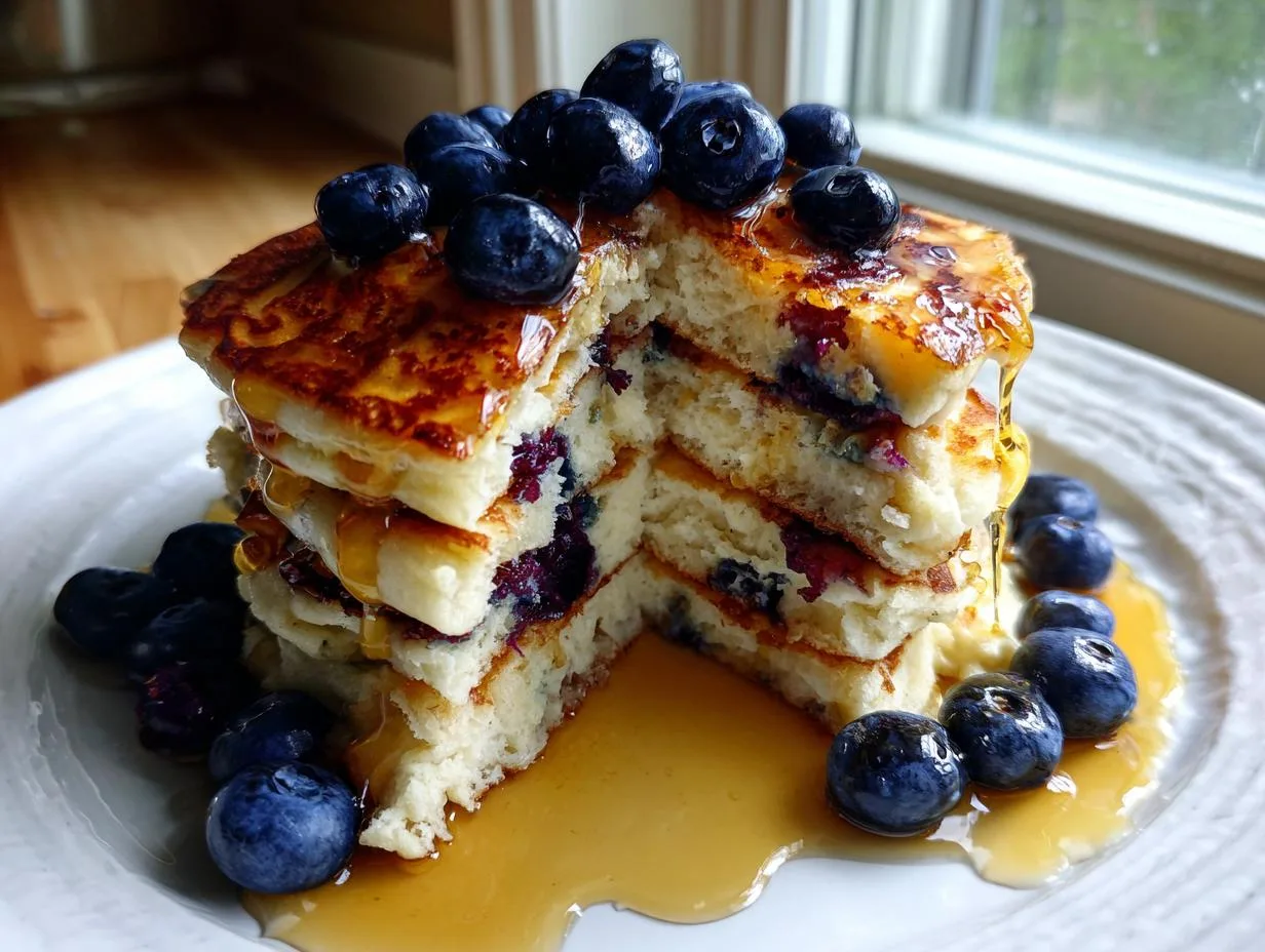 Blueberry Greek Yogurt Pancakes Recipe for Fluffy Bliss