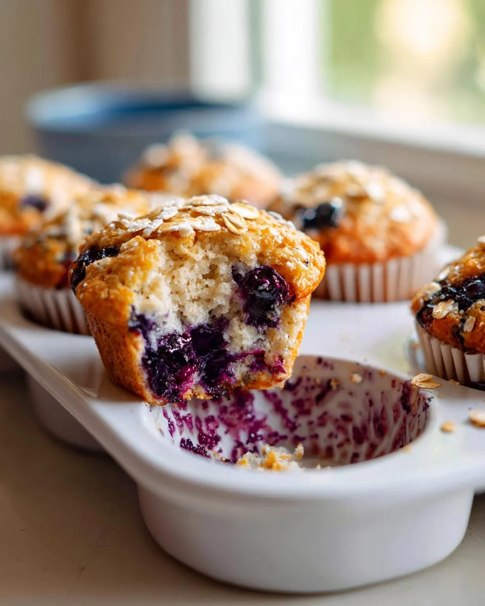 Blueberry Oat Breakfast Muffins - detail 2