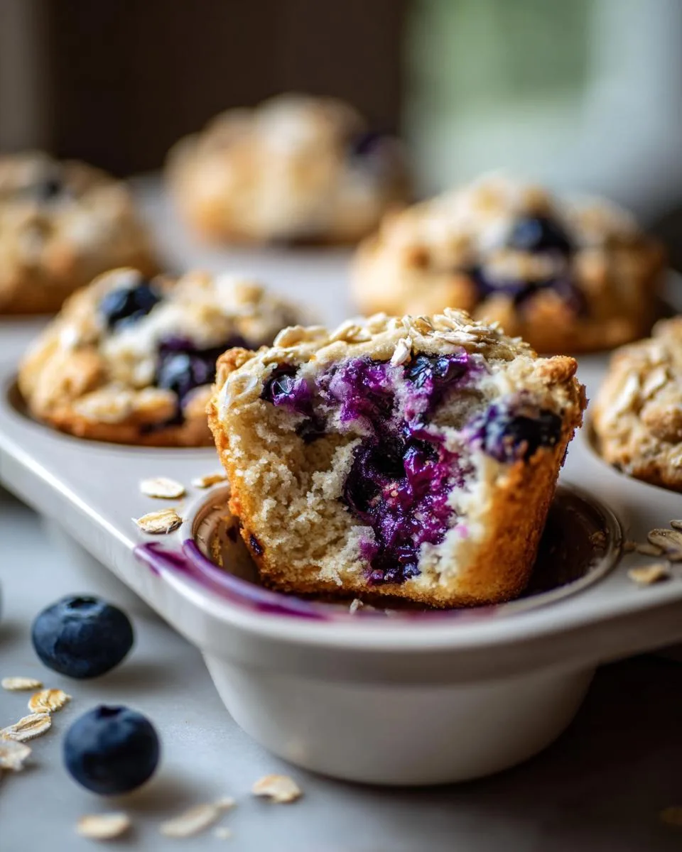 Blueberry Oat Breakfast Muffins - detail 3