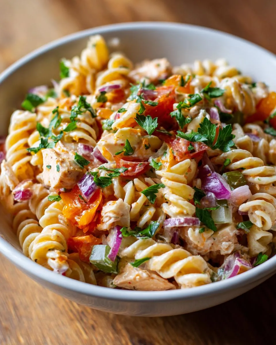 Buffalo Chicken Ranch Pasta Salad - detail 3