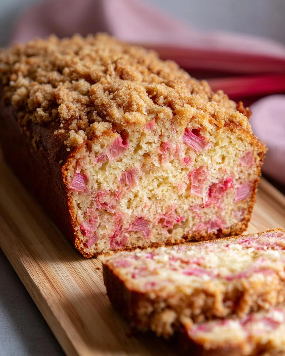 Buttermilk Rhubarb Bread Loaf - detail 3