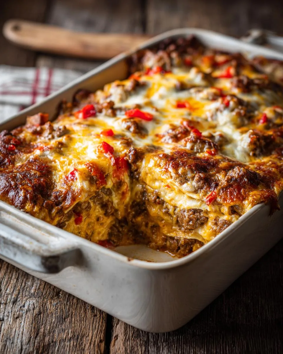 Cheesy Beef Enchilada Casserole - detail 1