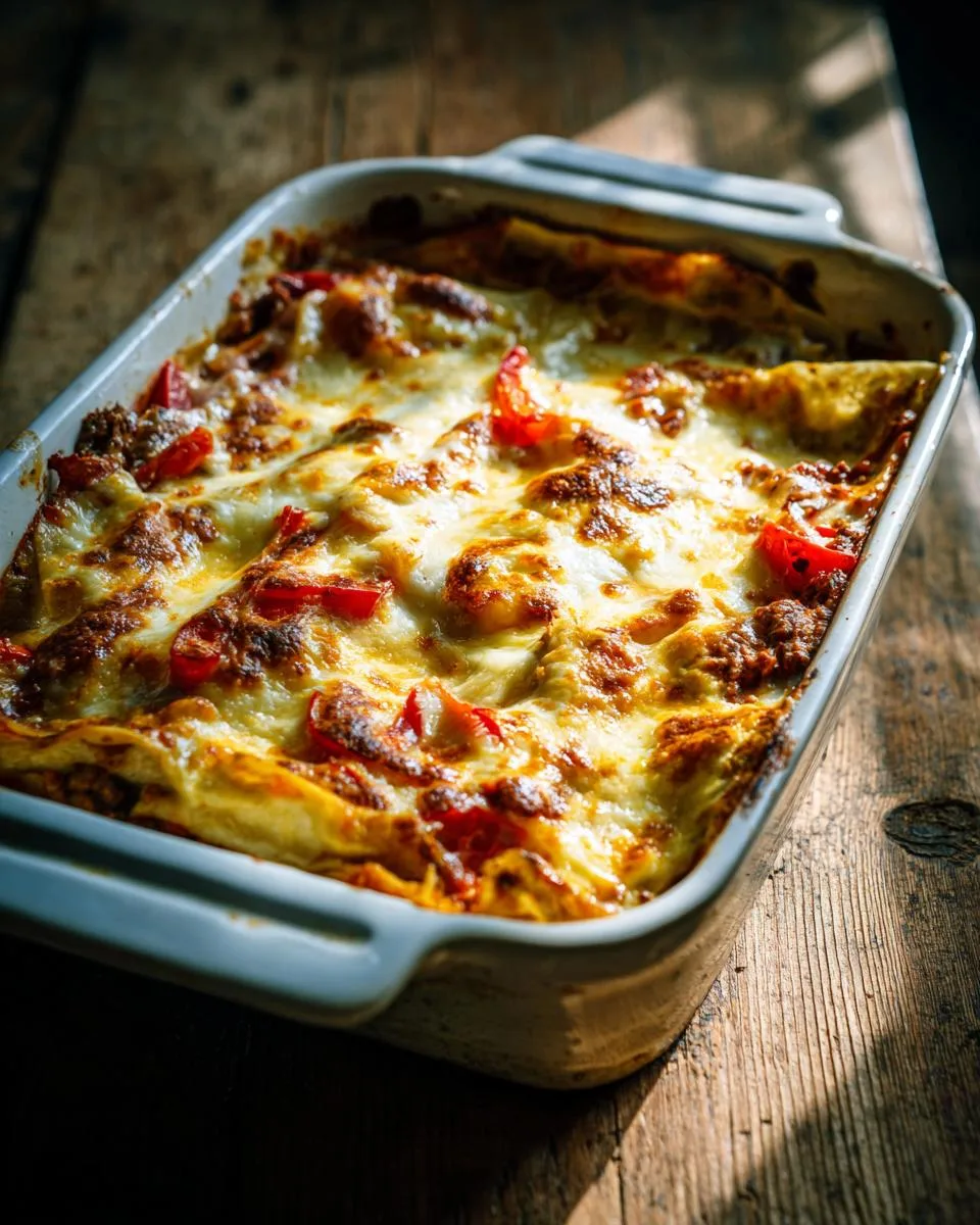 Cheesy Beef Enchilada Casserole - detail 3