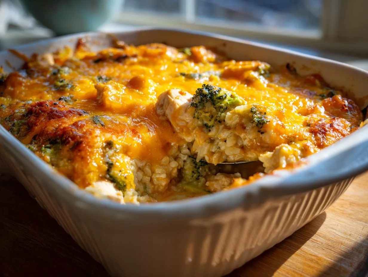 5-Star Cheesy Chicken Broccoli Bake – Comfort Food Magic!