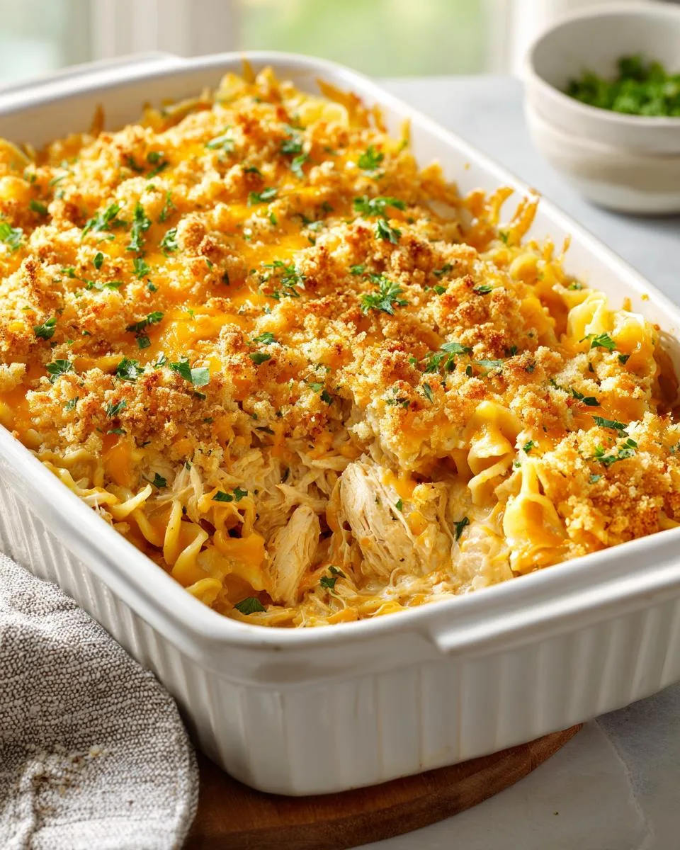 Cheesy Chicken Noodle Casserole - detail 3