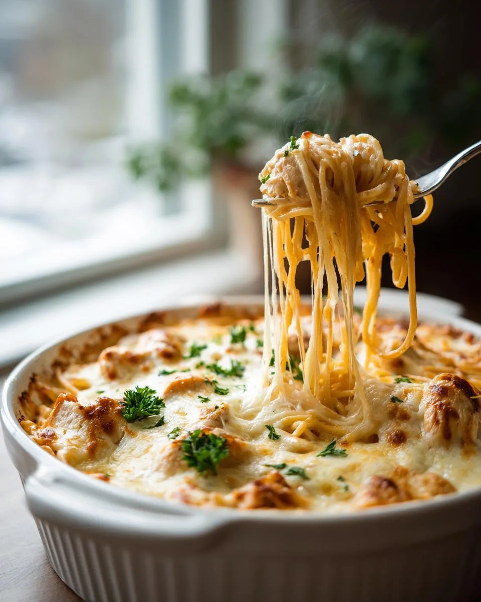 Cheesy Chicken Spaghetti Bake - detail 3